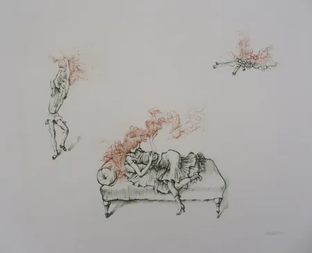 Incisione Bellmer - Miroir des songes Pl.12