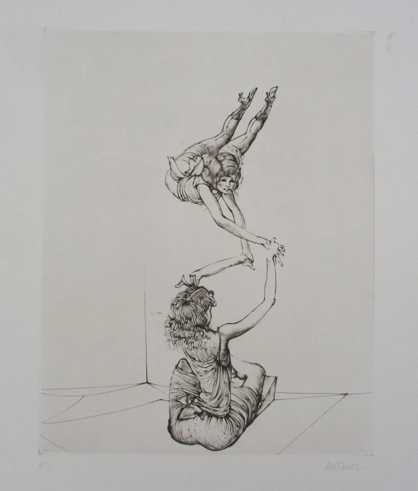 Incisione Bellmer - Miroir des songes Pl.6