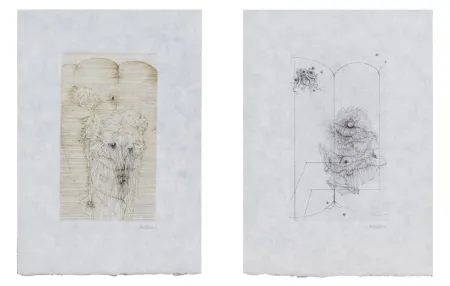 Incisione Bellmer - MODE D'EMPLOI. Suite des 7 gravures signées sur Japon nacré (1967)