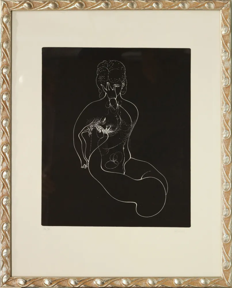 Acquaforte Bellmer - Nudo immobile