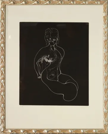 Acquaforte Bellmer - Nudo immobile