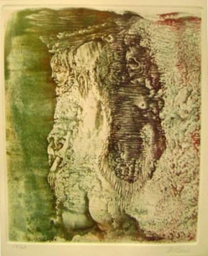 Incisione Bellmer - Petite fille et la mort