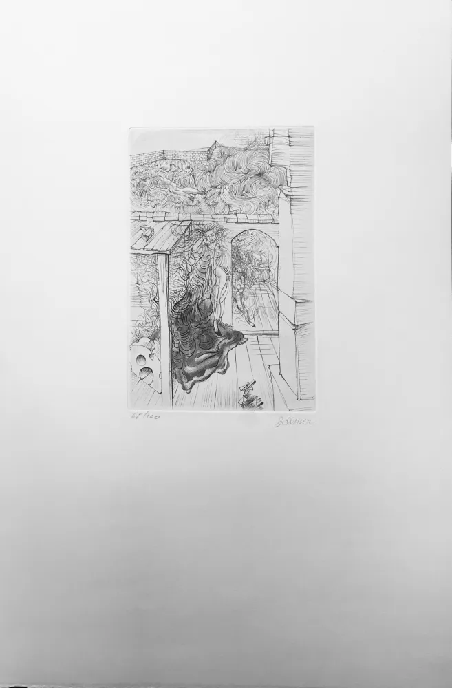 Acquaforte Bellmer - Retable (1971)