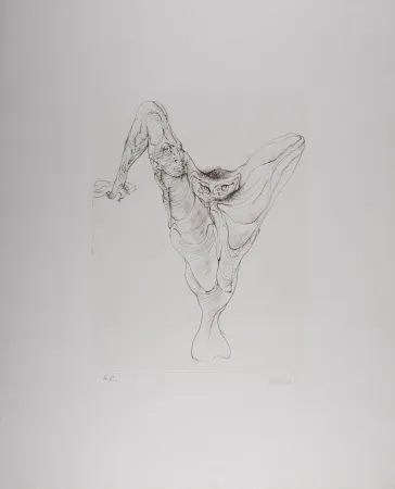 Acquaforte Bellmer - Sexe Oiseau