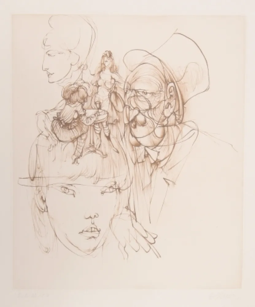 Incisione Bellmer - Untitled (from Alice in Wonderland)