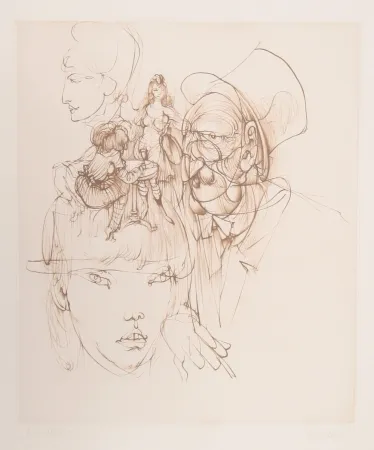 Incisione Bellmer - Untitled (from Alice in Wonderland)