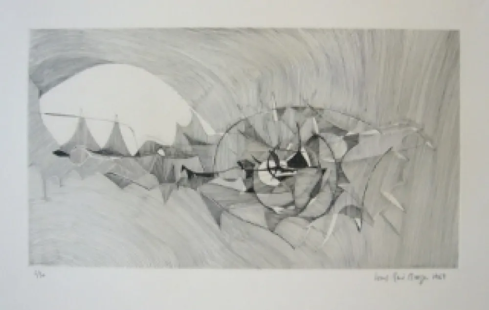 Incisione Berge - Quadrige