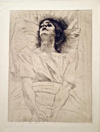 Acquaforte Besnard - La morte