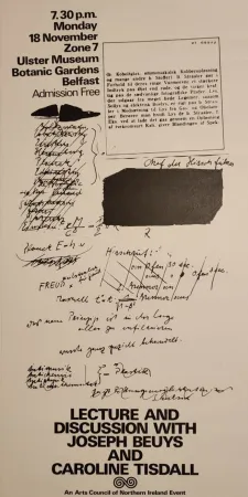 Offset Beuys - „Lecture and discussion with Joseph Beuys and Caroline Tisdall.“, 1974.