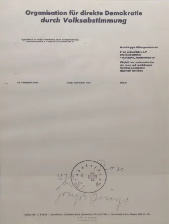 Multiplo Beuys - Rose für direkte Demokratie, 1973. 