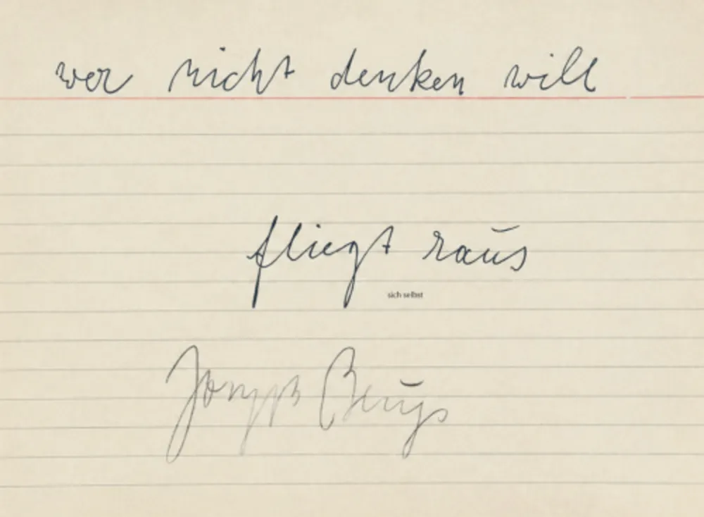 Multiplo Beuys - Sich selbst (wer nicht denken will fliegt raus)