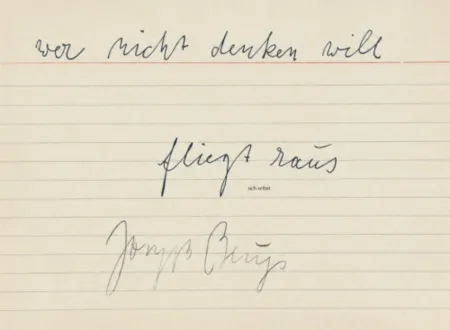 Multiplo Beuys - Sich selbst (wer nicht denken will fliegt raus)