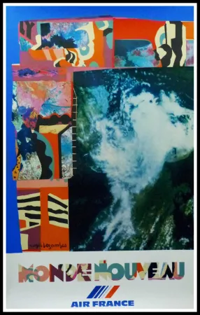 Manifesti Bezombes - AIR FRANCE MONDE NOUVEAU