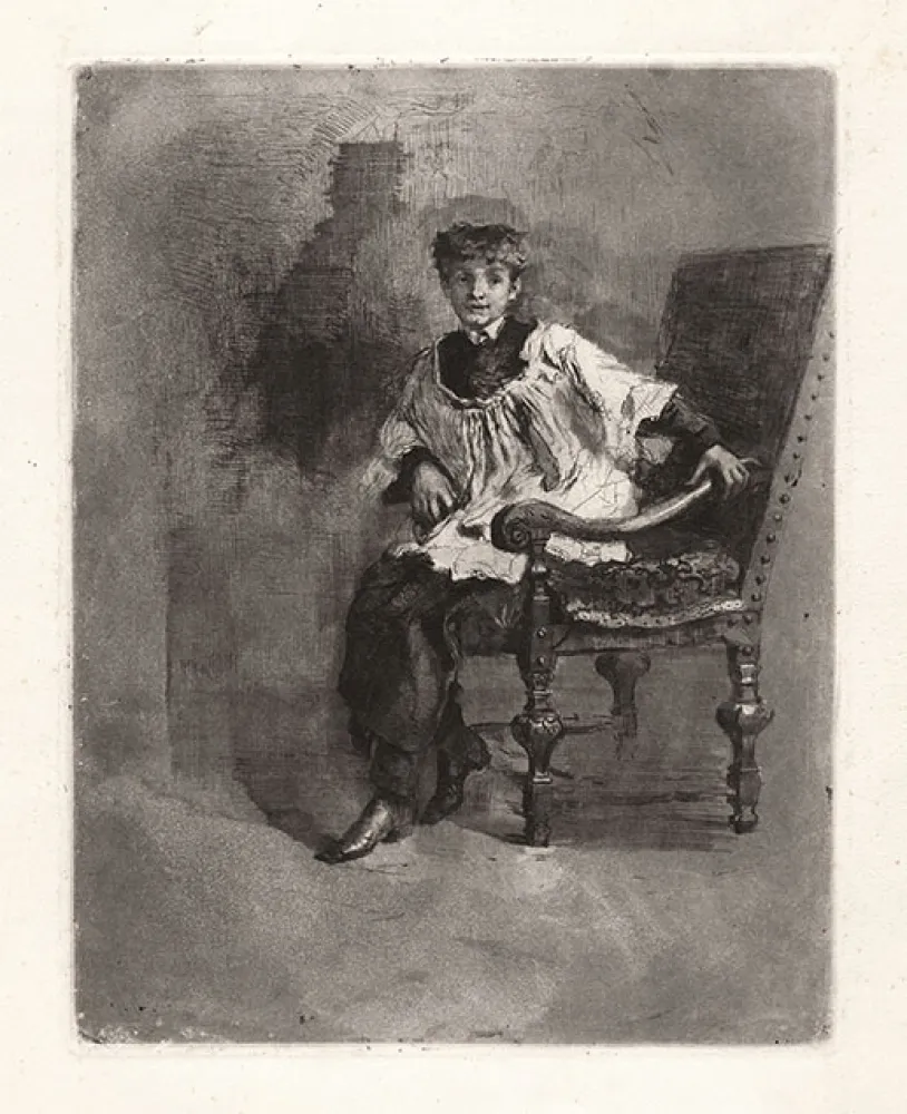 Acquaforte E Acquatinta Bianchi - CHIERICO SEDUTO