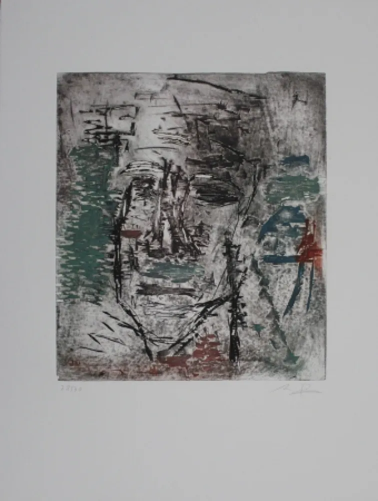 Acquaforte E Acquatinta Bissière - Grosse tête