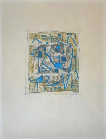 Acquaforte E Acquatinta Bissiere - Soleil noir 