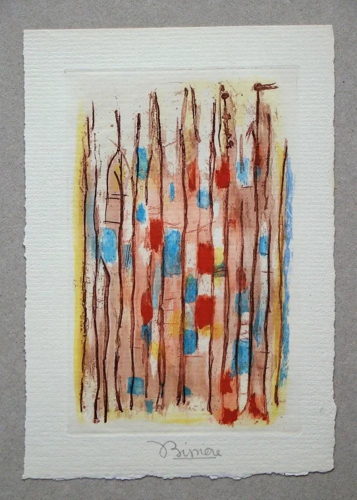 Acquatinta Bissiere - Untitled composition