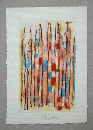 Acquatinta Bissiere - Untitled composition