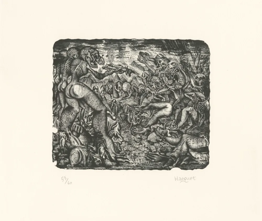 Litografia Blanquet - Rixe Urticante
