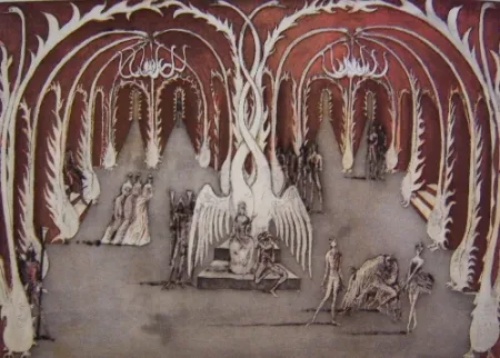 Acquatinta Bo - The swan's lake 4