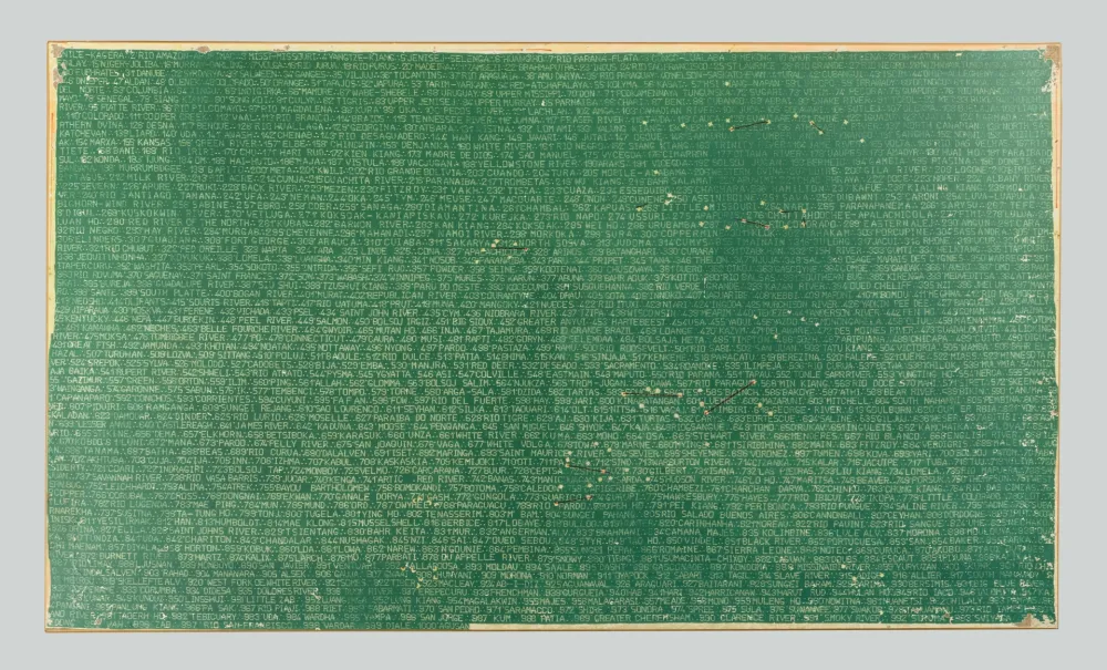 Litografia Boetti - I mille fiumi più lunghi del mondo