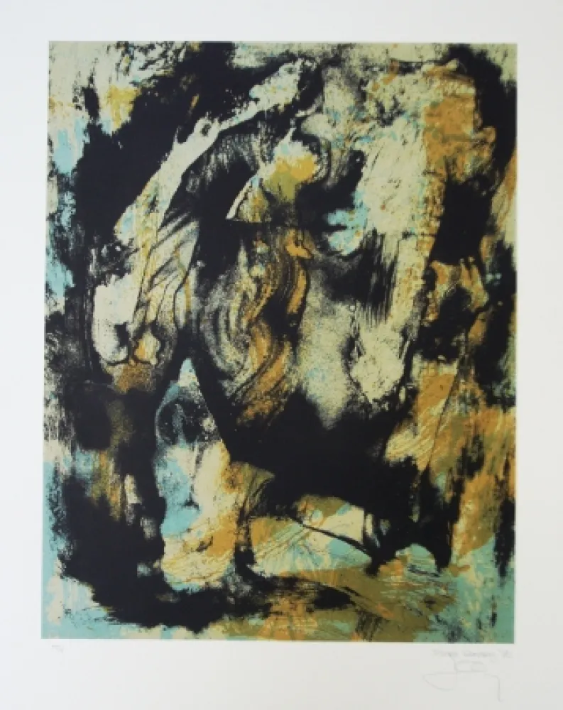 Litografia Bohary - Water fall city