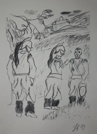 Incisione Bonabel - Louis-Ferdinand Céline - Gravure Originale - Voyage au Bout de la Nuit