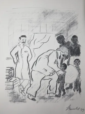 Incisione Bonabel - Louis-Ferdinand Céline - Gravure Originale - Voyage au Bout de la Nuit