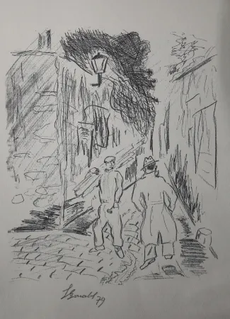 Incisione Bonabel - Louis-Ferdinand Céline - Gravure Originale - Voyage au Bout de la Nuit