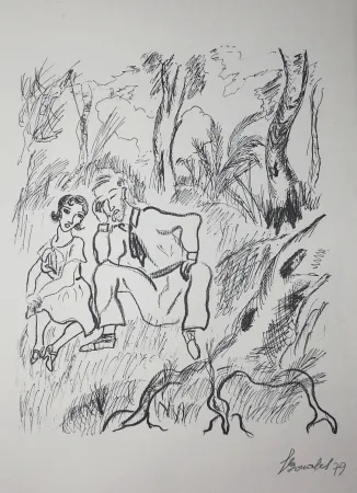 Incisione Bonabel - Louis-Ferdinand Céline - Gravure Originale - Voyage au Bout de la Nuit