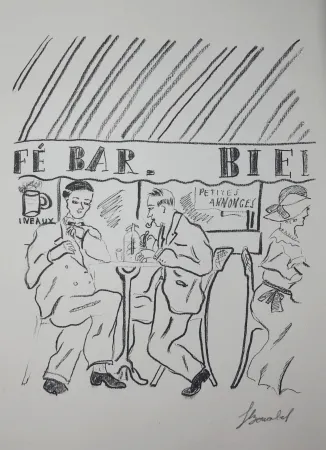 Incisione Bonabel - Louis-Ferdinand Céline - Gravure Originale - Voyage au Bout de la Nuit