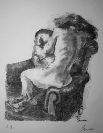 Litografia Bonabel - Louis-Ferdinand Céline - Litographie Originale / Original Lithograph - Autoportrait/Self-portrait -1945