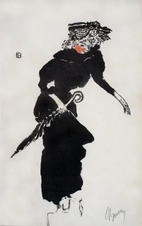 Litografia Bonnard - Femme au Parapluie