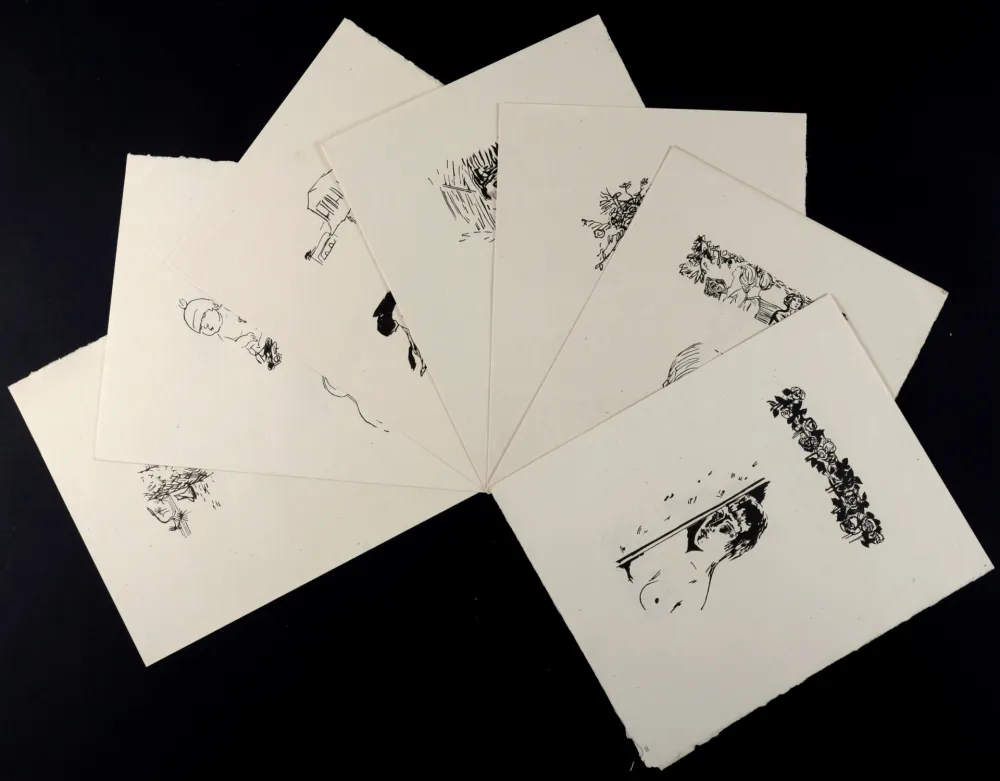 Incisione Su Legno Bonnard - La Vie de Sainte Monique, Suite de bois non utilisés #II, 1930