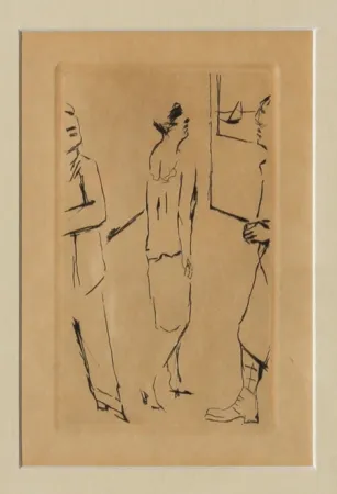 Acquaforte Bonnard - Lady in the Street