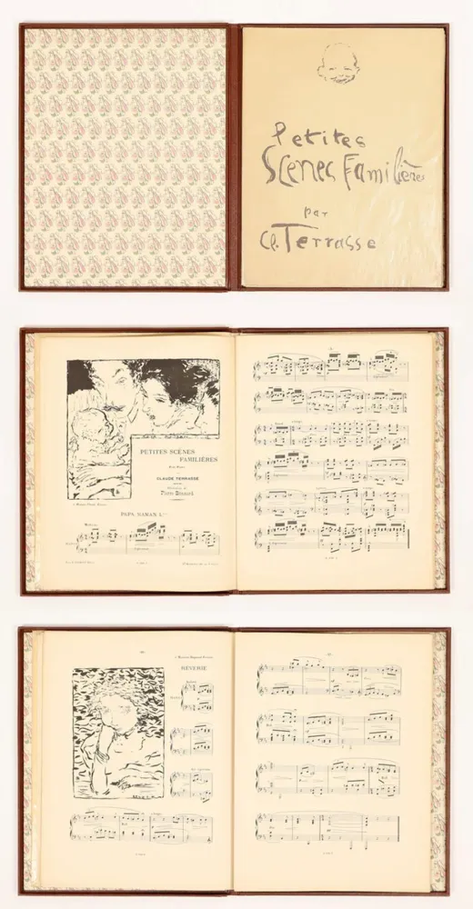 Libro Illustrato Bonnard - Petites scènes familières Pour Piano. 20 lithographies originales de Pierre Bonnard (1893)
