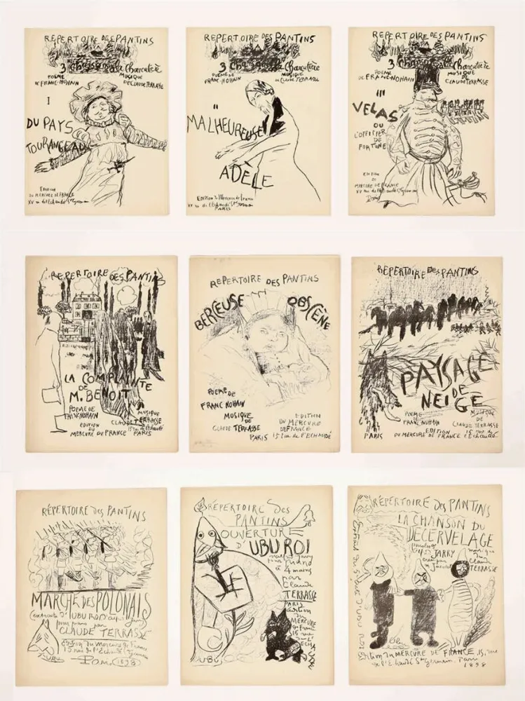 Libro Illustrato Bonnard - RÉPERTOIRE DES PANTINS. Avec 9 lithographies de Pierre Bonnard et Alfred Jarry (1896-1898)