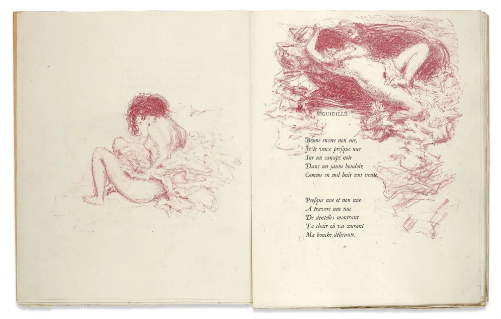 Libro Illustrato Bonnard - Verlaine. PARALLÈLEMENT. 109 lithographies originales (Vollard 1900)