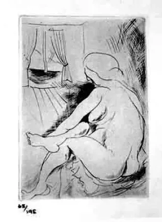 Acquaforte Bores - Desnudo