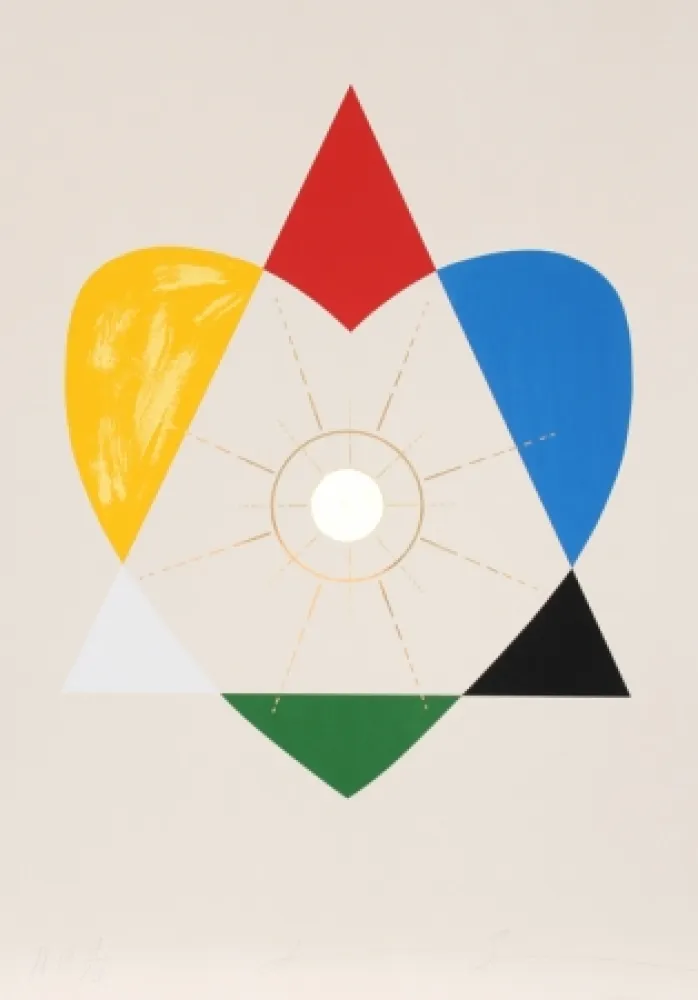 Serigrafia Borofsky - The Balance of Love and Work Produces Energy