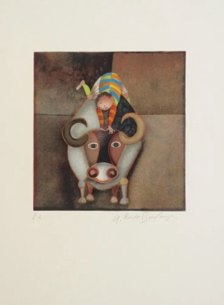 Acquaforte Boulanger - Garçon et Boeuf