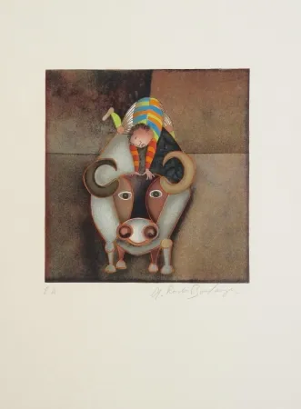 Acquaforte Boulanger - Garçon et Boeuf