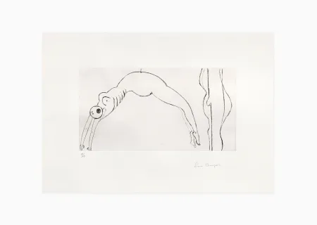 Incisione Bourgeois - Arched figure