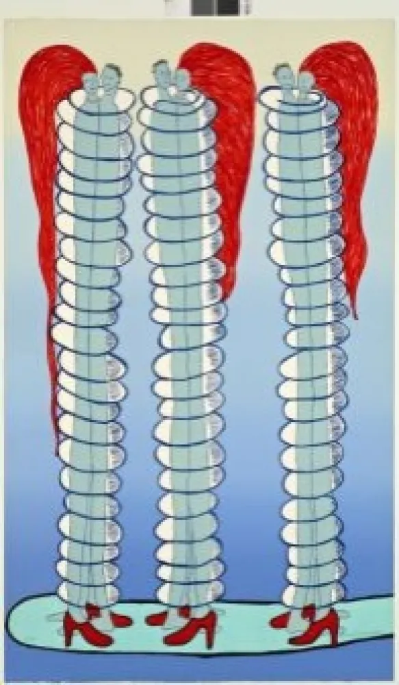 Litografia Bourgeois - Couples, 2001