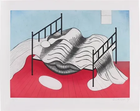 Acquatinta Bourgeois - Le Lit Gros Edredon (With Lips)