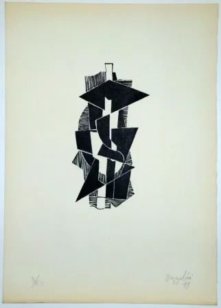 Linoincisione Bozzolini - Quatre piraine