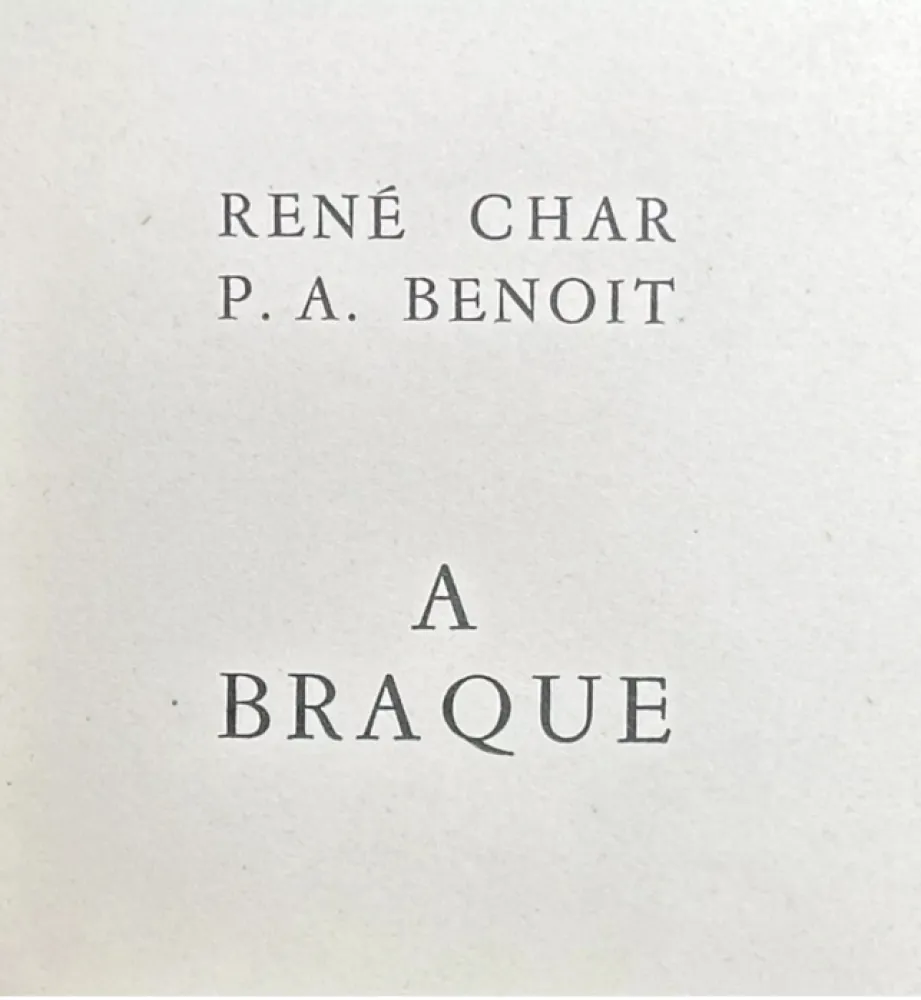 Libro Illustrato Braque - A BRAQUE
