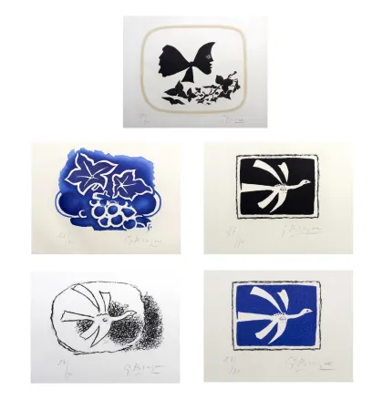 Acquaforte E Acquatinta Braque - AOÛT. Suite complète signée des gravures + 1 gravure inédite (Louis Broder, 1958)