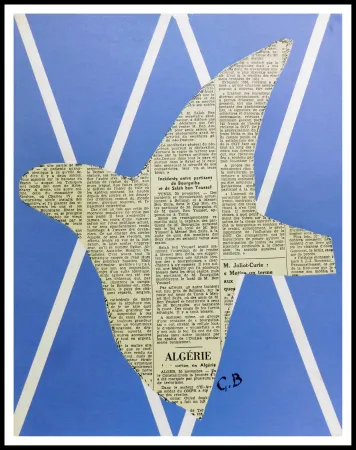 Litografia Braque - COMPOSITION AUX OISEAUX