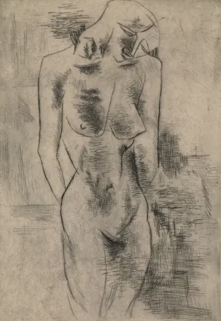 Incisione Braque - Etude de nu